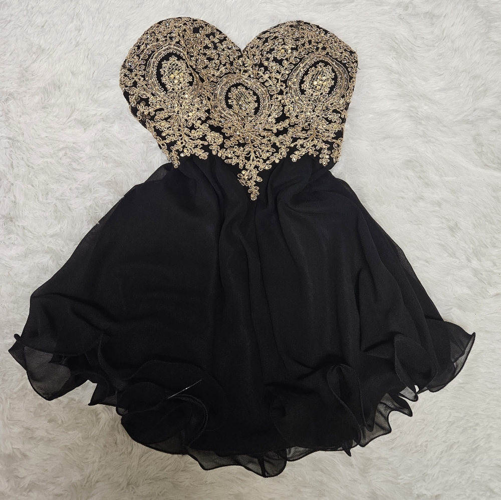 Formal black and gold dress